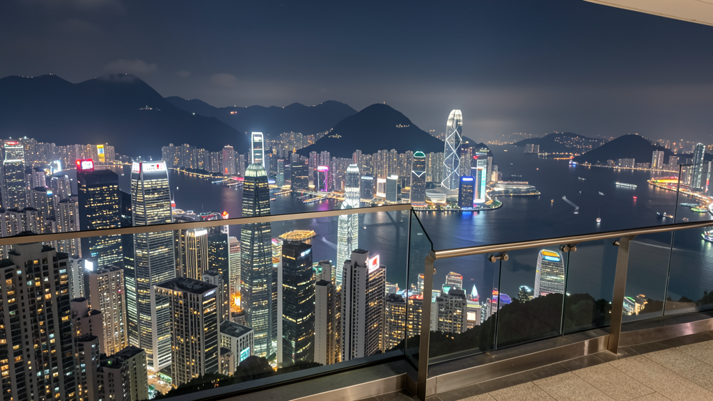 Victoria Peak historic tram and early 20th century Hong Kong skyline
